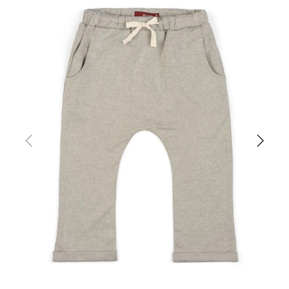 MILKBARN gray pinstripe baby jogger pants